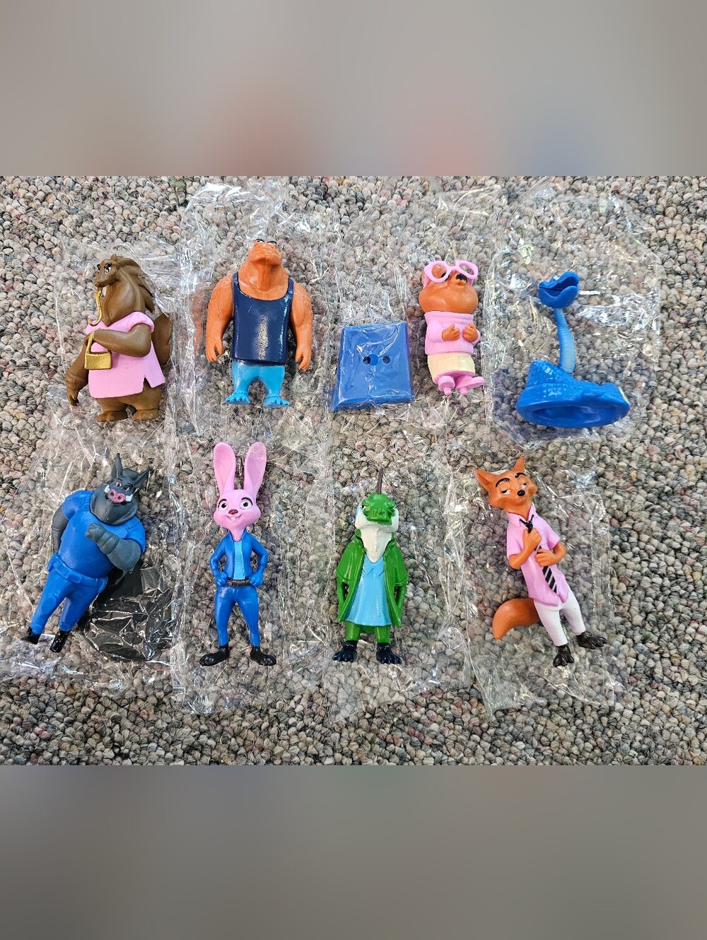 Zootopia-Inspired Kids Toy Figure Set - Pink, Blue, Green Characters